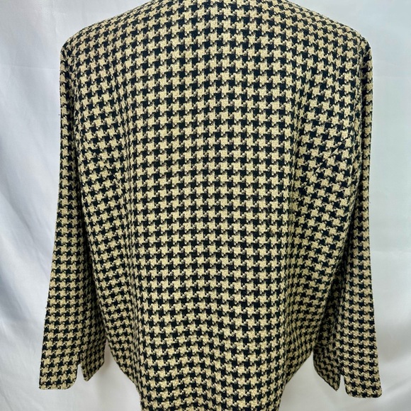 Brownstone Studio Vintage Petites Black and Tan Houndstooth Jacket Size PXL - Picture 5 of 8